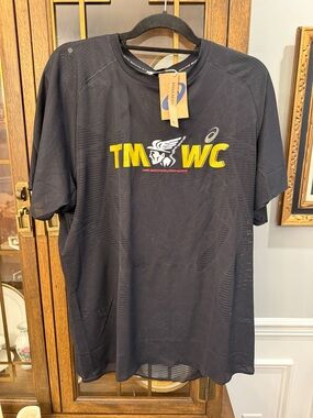 Asics Black Short Sleeve TM WC Logo Performance Tee